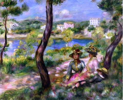  Pierre Auguste Renoir Beaulieu, Women and LIttle Boy - Hand Painted Oil Painting