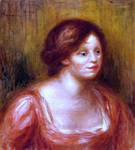  Pierre Auguste Renoir Bust of a Woman in a Red Blouse - Hand Painted Oil Painting
