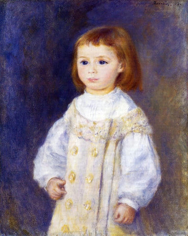  Pierre Auguste Renoir Child in a White Dress (also known as Lucie Berard) - Hand Painted Oil Painting