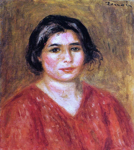  Pierre Auguste Renoir Gabrielle in a Red Blouse - Hand Painted Oil Painting