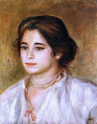  Pierre Auguste Renoir Gabrielle Wearing a Necklace - Hand Painted Oil Painting