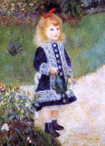  Pierre Auguste Renoir A Girl with a Watering Can - Hand Painted Oil Painting