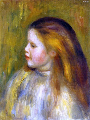  Pierre Auguste Renoir Head of a Little Girl in Profile - Hand Painted Oil Painting