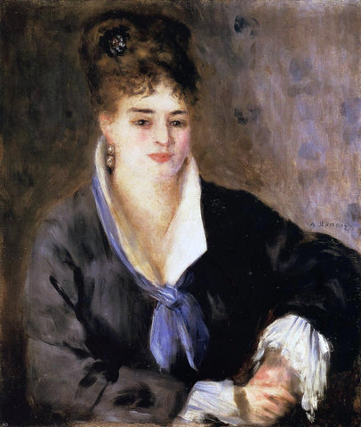  Pierre Auguste Renoir Lady in a Black Dress - Hand Painted Oil Painting