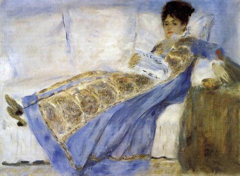  Pierre Auguste Renoir Madame Monet on a Sofa - Hand Painted Oil Painting