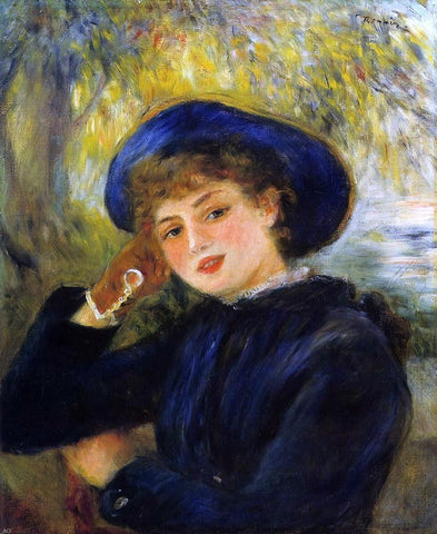  Pierre Auguste Renoir Mademoiselle Demarsy (also known as Woman Leaning on Her Elbow) - Hand Painted Oil Painting