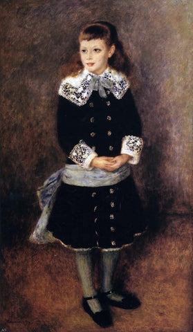  Pierre Auguste Renoir Marthe Berard (also known as Girl Wearing a Blue Sash) - Hand Painted Oil Painting