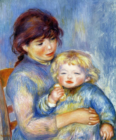 Pierre Auguste Renoir Motherhood (also known as Child with a Biscuit) - Hand Painted Oil Painting