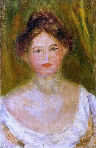  Pierre Auguste Renoir Portrait of a Woman with Hair Bun - Hand Painted Oil Painting
