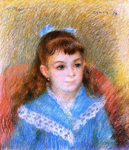  Pierre Auguste Renoir Portrait of a Young Girl (also known as Elizabeth Maitre) - Hand Painted Oil Painting
