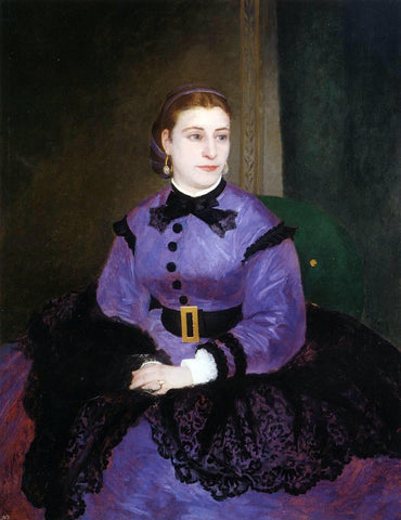  Pierre Auguste Renoir Portrait of Mademoiselle Sicotg - Hand Painted Oil Painting