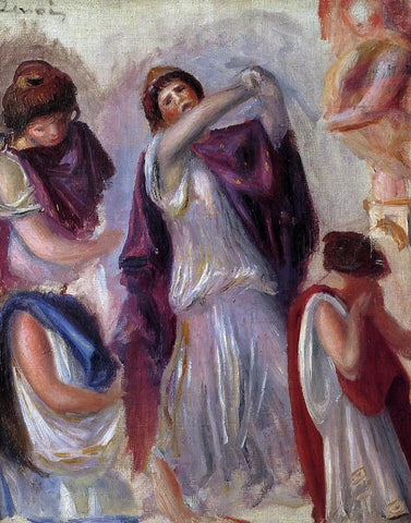  Pierre Auguste Renoir Scene Antique - Femmes aux Peplums - Hand Painted Oil Painting