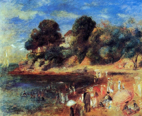  Pierre Auguste Renoir The Beach at Purnic - Hand Painted Oil Painting