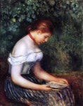  Pierre Auguste Renoir The Reader (La Liseuse) (also known as Seated Young Woman) - Hand Painted Oil Painting