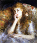  Pierre Auguste Renoir A Thinker (also known as Seated Young Woman) - Hand Painted Oil Painting