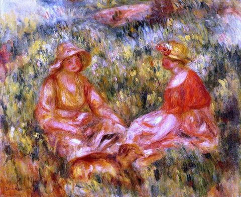  Pierre Auguste Renoir Two Women in the Grass - Hand Painted Oil Painting