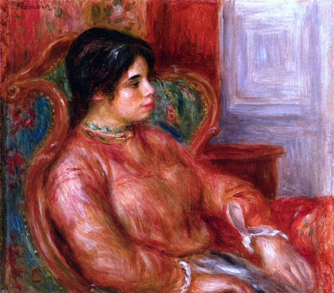  Pierre Auguste Renoir Woman with Green Chair - Hand Painted Oil Painting