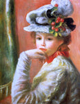  Pierre Auguste Renoir Young Girl in a White Hat - Hand Painted Oil Painting