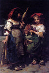 Pierre-Louis-Joseph De Coninck Girls At The Fountain - Hand Painted Oil Painting