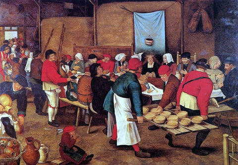  The Younger Pieter Bruegel The Wedding Feast in a Barn - Hand Painted Oil Painting