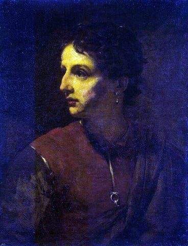  Pietro Novelli Portrait of a Young Man with an Earring - Hand Painted Oil Painting