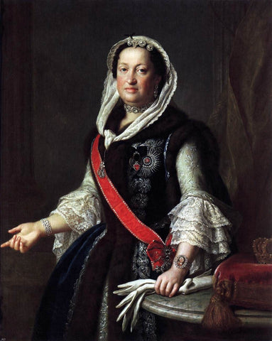  Pietro Antonio Rotari Queen Maria Josepha, Wife of King Augustus III of Poland - Hand Painted Oil Painting