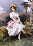  Raimundo de Madrazo Y Garreta A Rest along the Way - Hand Painted Oil Painting