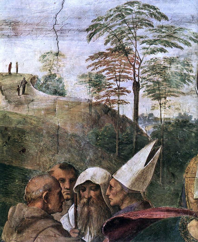  Raphael La Disputa (detail 4) (Stanza della Segnatura) - Hand Painted Oil Painting