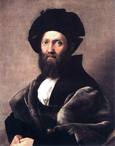  Raphael Portrait of Baldassare Castiglione - Hand Painted Oil Painting