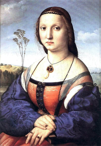  Raphael Portrait of Maddalena Doni - Hand Painted Oil Painting