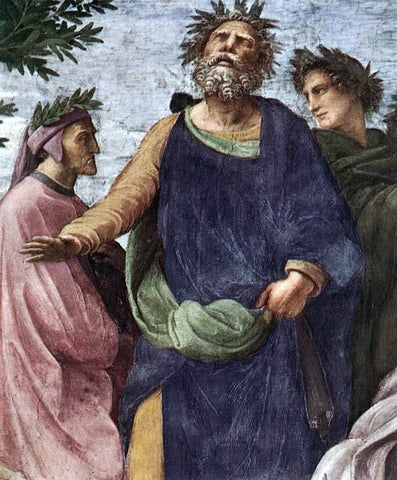  Raphael The Parnassus (detail 7) (Stanza della Segnatura) - Hand Painted Oil Painting