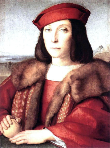 Young Man with an Apple by Raphael - Hand Painted Oil Painting
