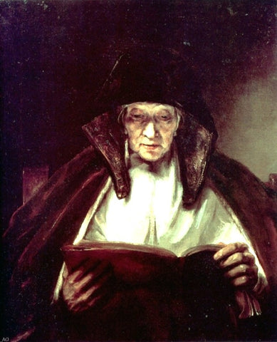  Rembrandt Van Rijn An Old Woman Reading - Hand Painted Oil Painting