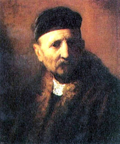  Rembrandt Van Rijn Bust of an Old Man with a Beret - Hand Painted Oil Painting