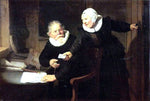  Rembrandt Van Rijn Double Portrait of Jan Rijcksen and Griet Jans (also known as The Shipbuilder and his Wife) - Hand Painted Oil Painting