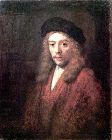  Rembrandt Van Rijn Man Wearing a Beret - Hand Painted Oil Painting