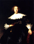  Rembrandt Van Rijn Portrait of a Young Woman With a Fan - Hand Painted Oil Painting