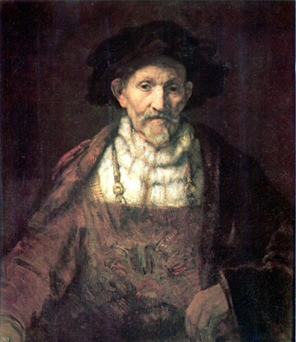  Rembrandt Van Rijn Portrait of an Old Man in Red - Hand Painted Oil Painting