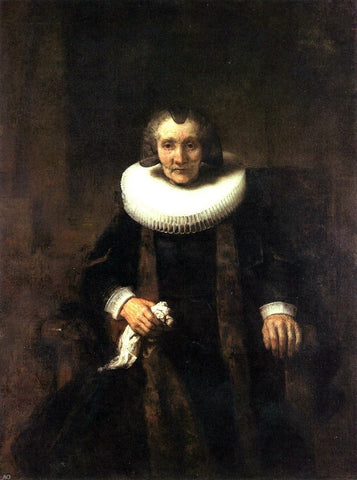  Rembrandt Van Rijn Portrait of Margherita de Geer, Wife of Jacob Trip - Hand Painted Oil Painting