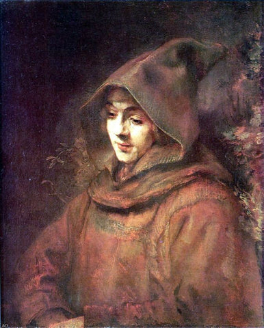  Rembrandt Van Rijn Portrait of Titus in Monk Costume - Hand Painted Oil Painting