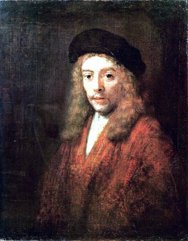  Rembrandt Van Rijn Portrait of Titus with a Big Beret (also known as Portrait of a Young Man) - Hand Painted Oil Painting