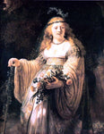  Rembrandt Van Rijn Saskia van Uylenburgh in Arcadian Costume - Hand Painted Oil Painting