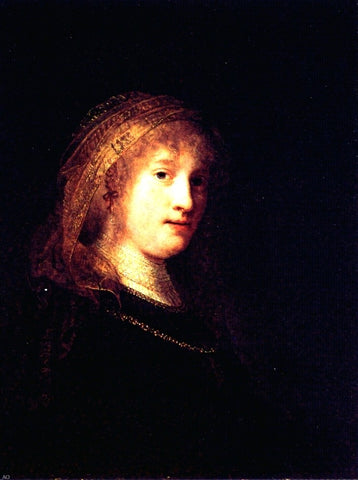  Rembrandt Van Rijn Saskia Wearing A Veil - Hand Painted Oil Painting