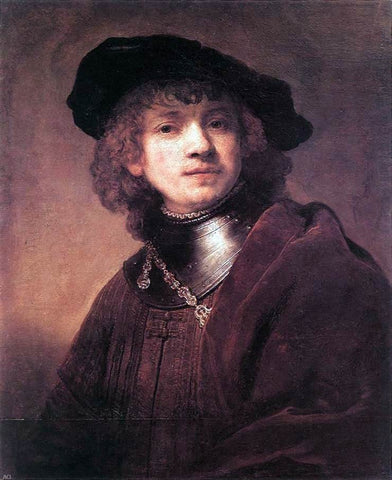  Rembrandt Van Rijn Self Portrait as a Young Man - Hand Painted Oil Painting