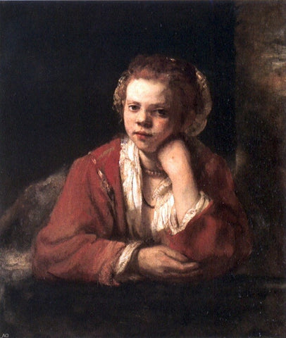  Rembrandt Van Rijn Young Woman at a Window - Hand Painted Oil Painting