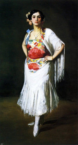  Robert Henri La Reina Mora - Hand Painted Oil Painting