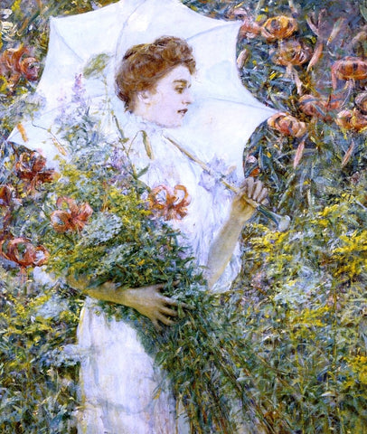  Robert Lewis Reid The White Parasol - Hand Painted Oil Painting