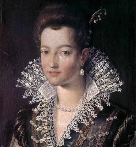 Santi Di Tito Portrait of the Young Maria de' Medici - Hand Painted Oil Painting