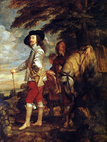  Sir Antony Van Dyck Charles I: King of England at the Hunt - Hand Painted Oil Painting