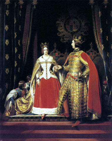  Sir Edwin Henry Landseer Queen Victoria and Prince Albert at the Bal Costume of 12 May 1842 - Hand Painted Oil Painting